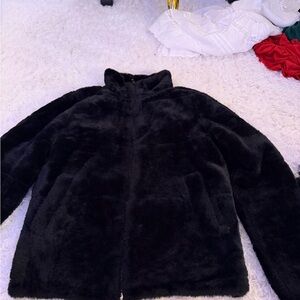 Love Black Faux Fur Coat